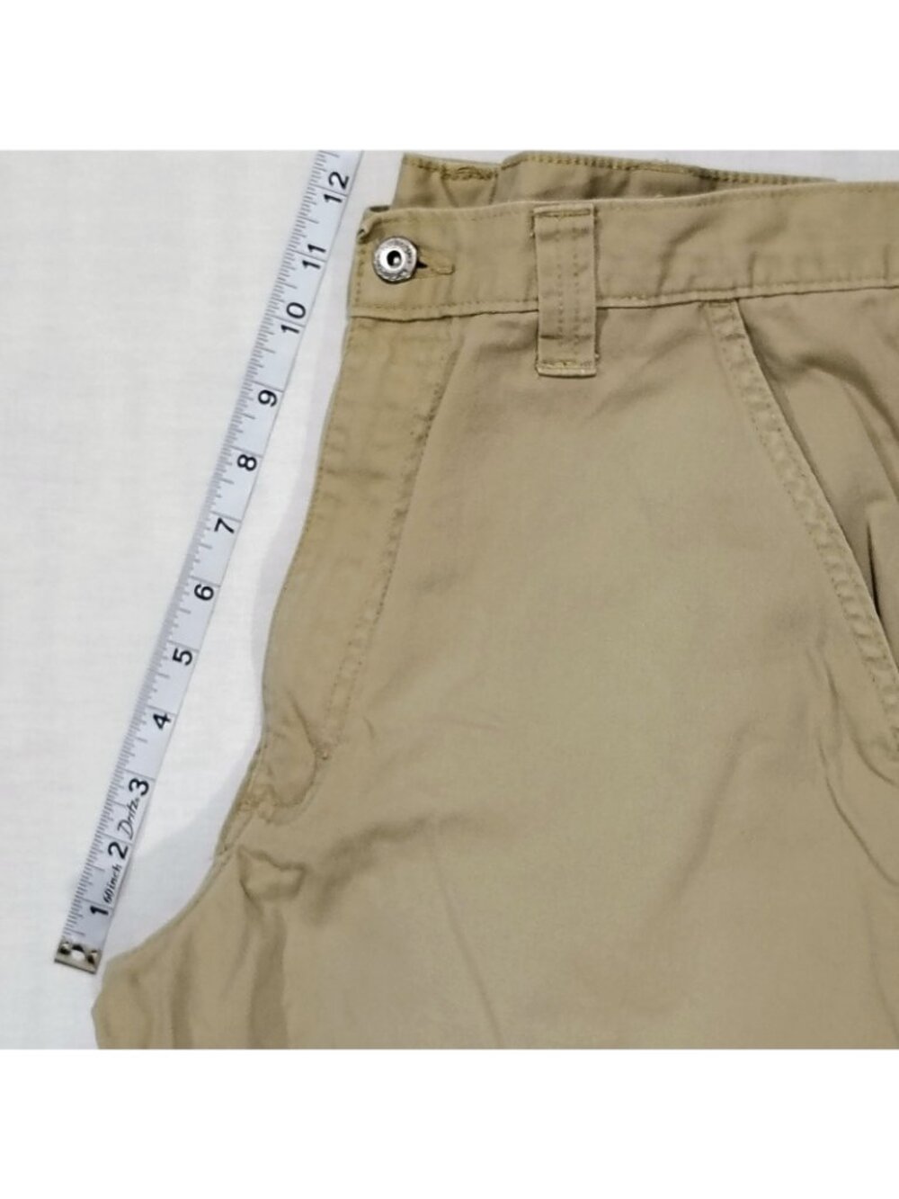 Wrangler Khaki Cargo Pants Mens Size 34 x 34 Straight Leg Pockets Cotton Tan - Picture 10 of 16